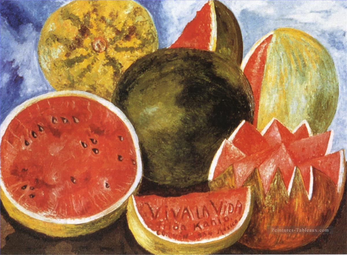 Viva la Vida Watermelons féminisme Frida Kahlo Peintures à l'huile